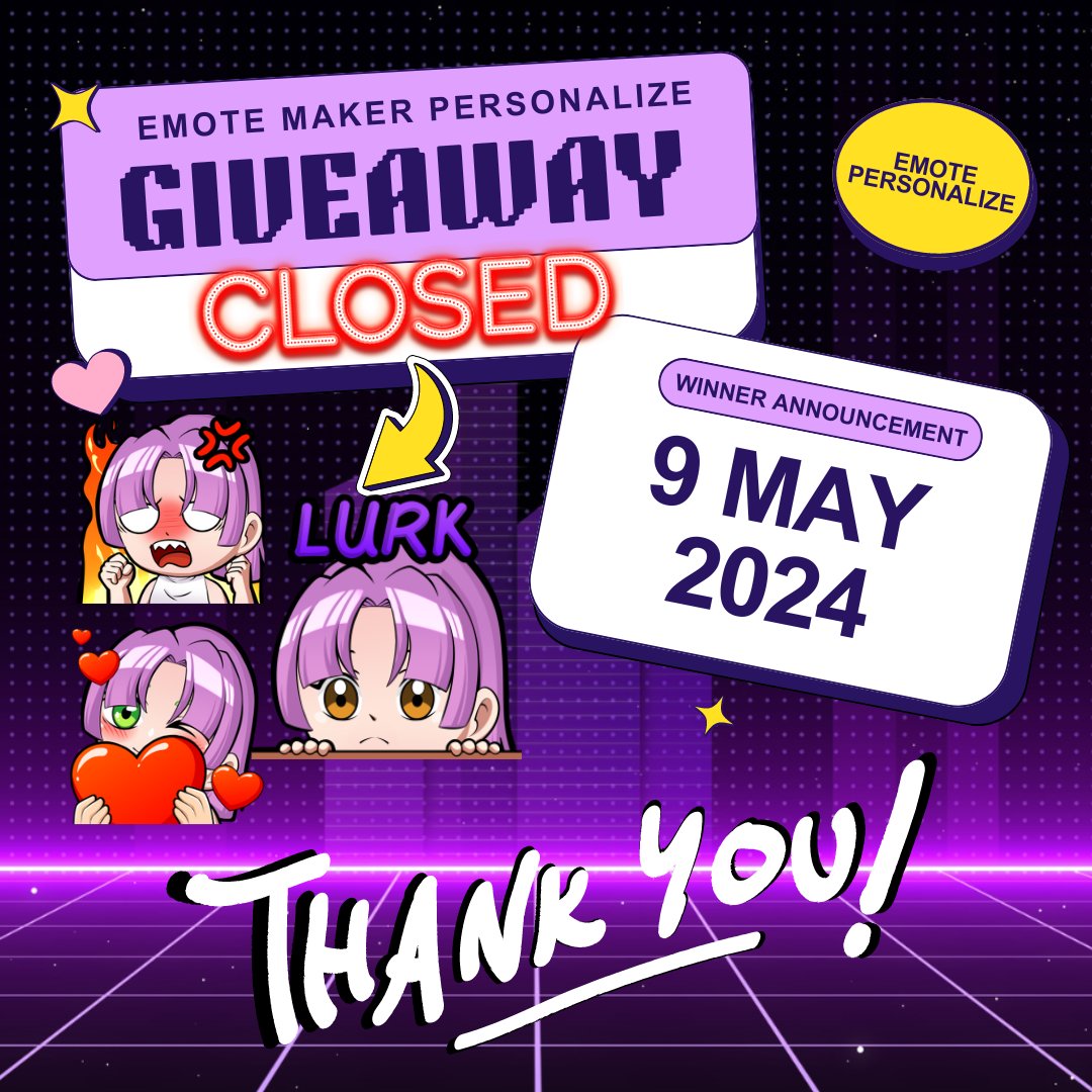 Thank you to everyone who participated in this exciting giveaway!. Stay tuned as we'll be announcing the lucky winner very soon. 

Don't forget to turn on post notifications so you won't miss our winner announcement! 

#Vtuber #FestiveEtsyFinds #Live2D #Live2DWIP #Emote