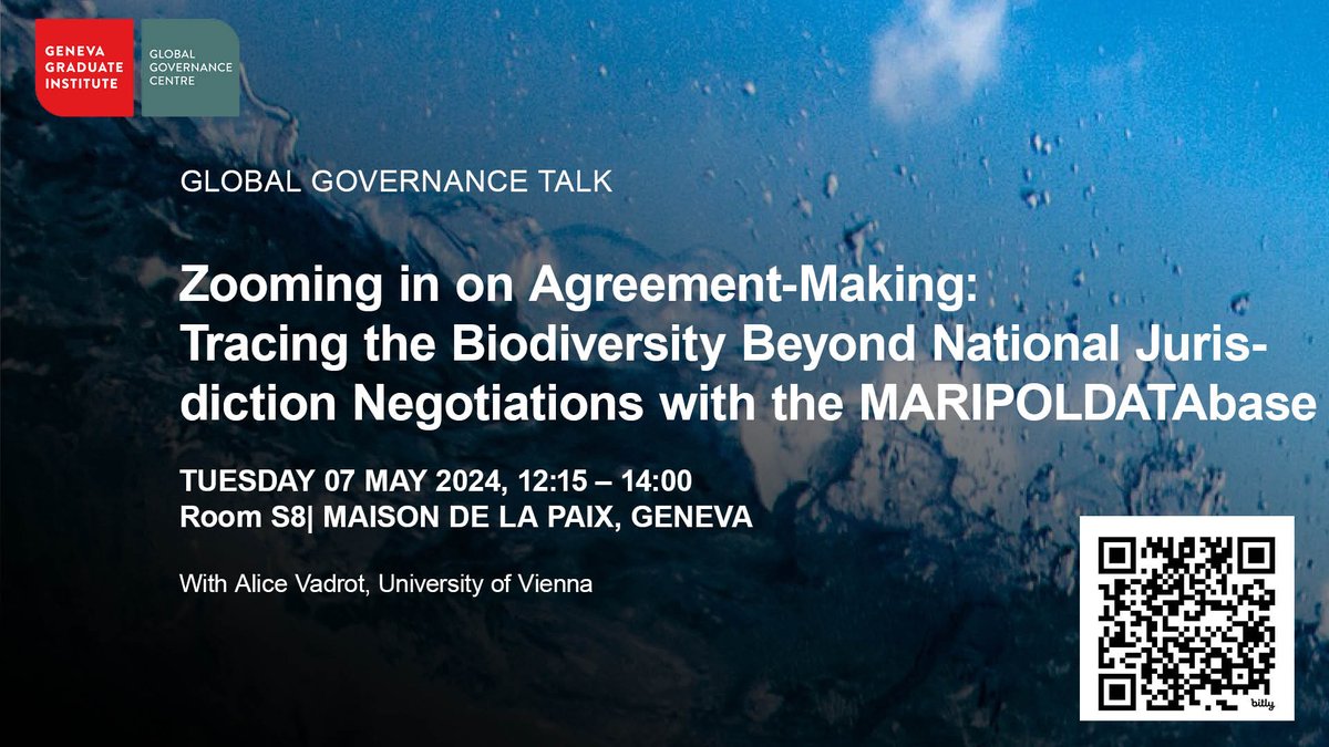 📢Join us tomorrow for our next Glob Gov talk with @AliceVadrot from @univienna 🕘7 May at 12.15 CEST 📍@GVAGrad 🗓️bit.ly/4aCDlBO