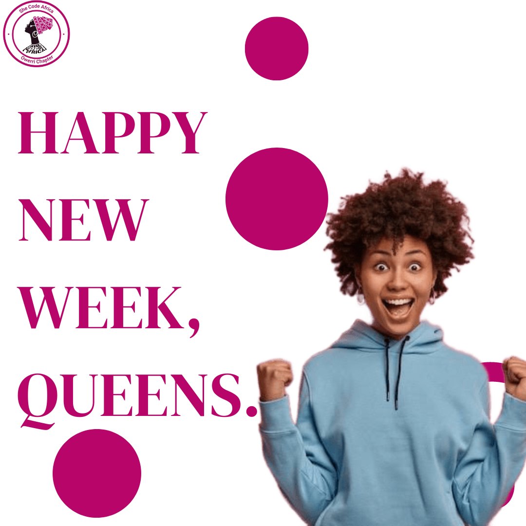 SCA_owerri's tweet photo. Happy new week Queens!  

This week is a chance to hit the refresh button.  Go in with a positive mindset and crush your goals!  

Remember, progress over perfection and every small step counts towards achieving your dreams.  

Here's to a productive  week!  ❤️

#SCAOwerrichapter https://t.co/wTyGiy4GEU