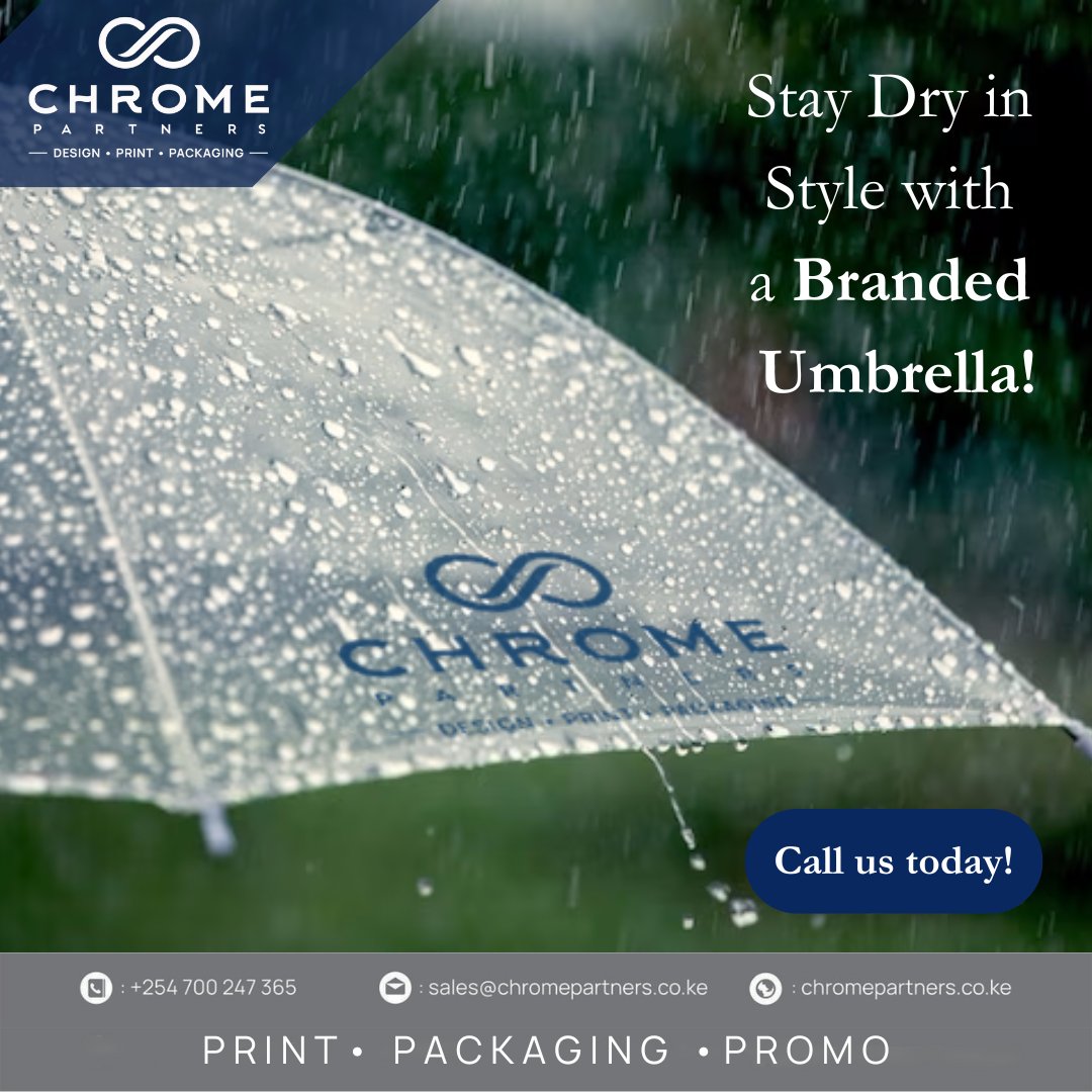 Rain or shine, we've got you covered. 
#mondaymotivation 
#Chromepartners 
#printingsolutions