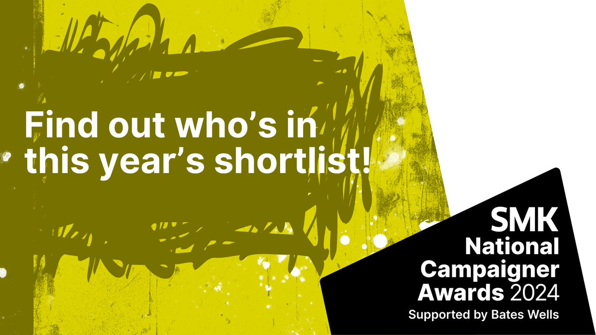 Don't get down about the world, people are doing some amazing things out there. Check out the shortlist for this year's SMK National Campaigner Awards. Full of inspo. I've loved being a judge. Winners announced on 15 May.