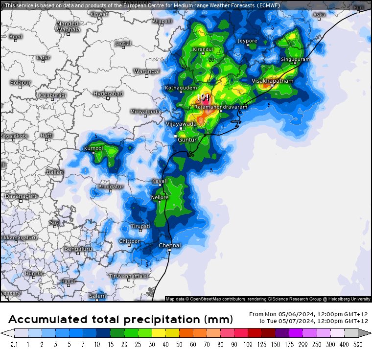 In Next 24 hours !! Heavy thunderstorms forecast to Uttrandhra, Vizag,  Godavari ,  Krishna and parts of Nellore , Prakasam,  Rayalaseema districts  ‼️