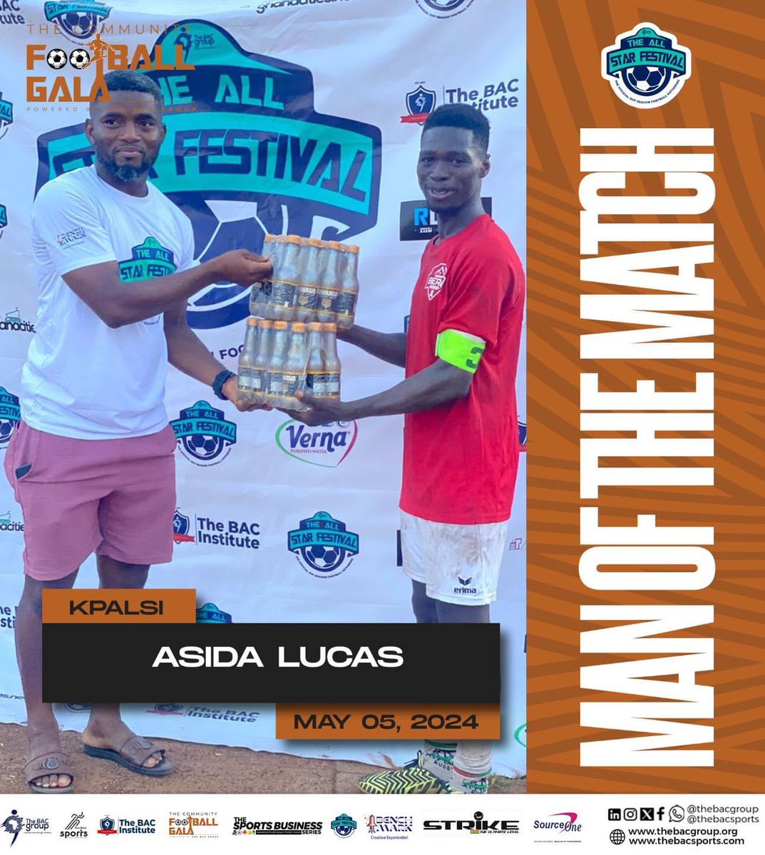 All Star Festival Community Football Gala

Asida Lucas won the Man of the Match in his side Kpalsi 0-0 draw against Sakasaka 

#allstarfestival2024