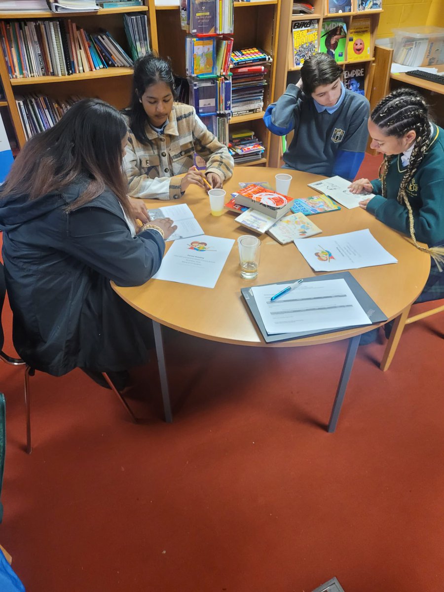 Ms.Kavanagh&class 403 welcomed 5th class students from Central Model into the library for their final paired reading session📕📚 There was a real sense of community in the library. 🥰Well done to our TY students for being so kind and supportive of the 5th class students. 🥰