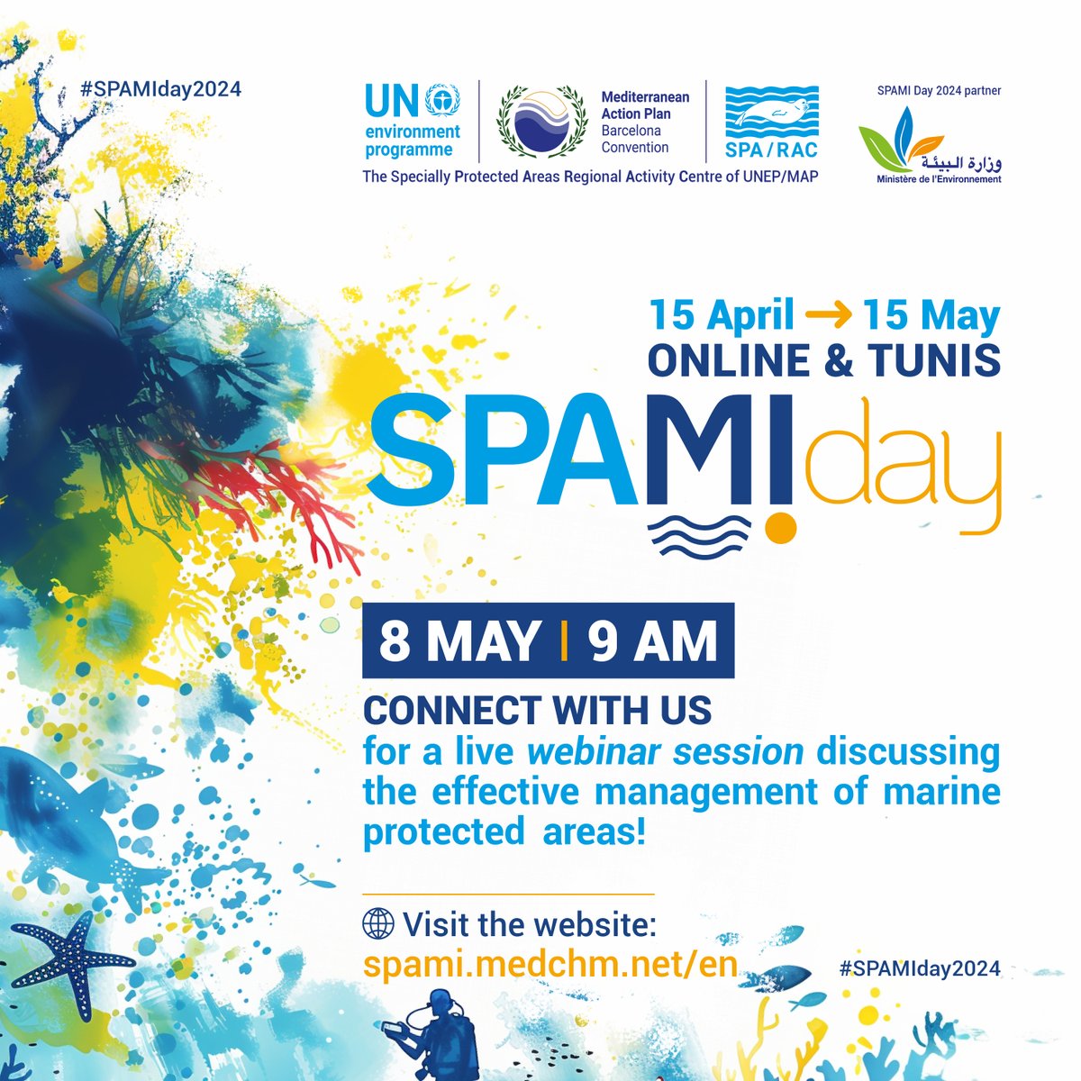 SPARACinfos's tweet photo. 🟡🗓️ Join us for a webinar on effective management of marine protected areas! REMINDER 🌊Civil society organizations will share their experience and present initiatives implemented in SPAMIs.
📝Register now https://t.co/d7Fv8RZVpX
🌊Programme https://t.co/WUT9h8TUUn
#SPAMIday2024 https://t.co/d5V1YeInaw