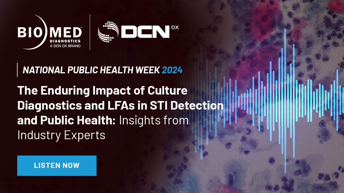 We invite you to listen to an insightful discussion that explores the role of collaborations between #publichealth labs and #diagnostic developers in combating the rising tide of #STIs. 🎧 Listen: hubs.ly/Q02v8DKG0 #NationalPublicHealthWeek #culturediagnostics #lateralflow