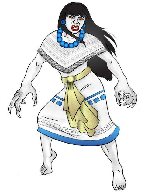 Originally from Tlaxcala, Mexico, The Thlahuelpuchis are vampiric witches with lycanthropy powers. Her name comes from Nahuatl and means luminous incense burner. She is a type of vampire who lives with her human family, she sucks the blood of infants at night.
#MythologyMonday