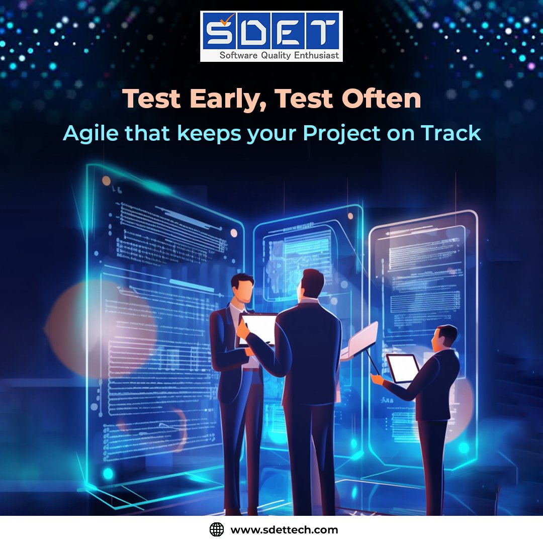 Experience the seamless integration of cutting-edge methodologies that ensure your project stays on track, delivering superior results every step of the way. 
bit.ly/4abk4Hj
#AgileTesting #InnovationDriven #ProjectSuccess
@SDET_TECH