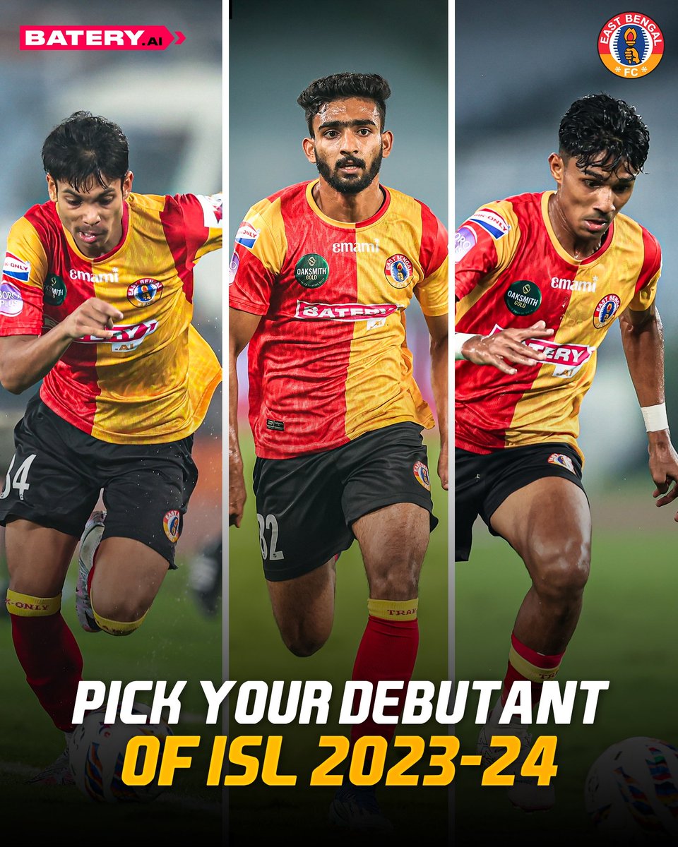 #AmagoFans, which youngster would you pick as your @batery_ai EBFC Debutant of #ISL 2023-24? 🤔

#JoyEastBengal #EastBengalFC #LetsFootball
