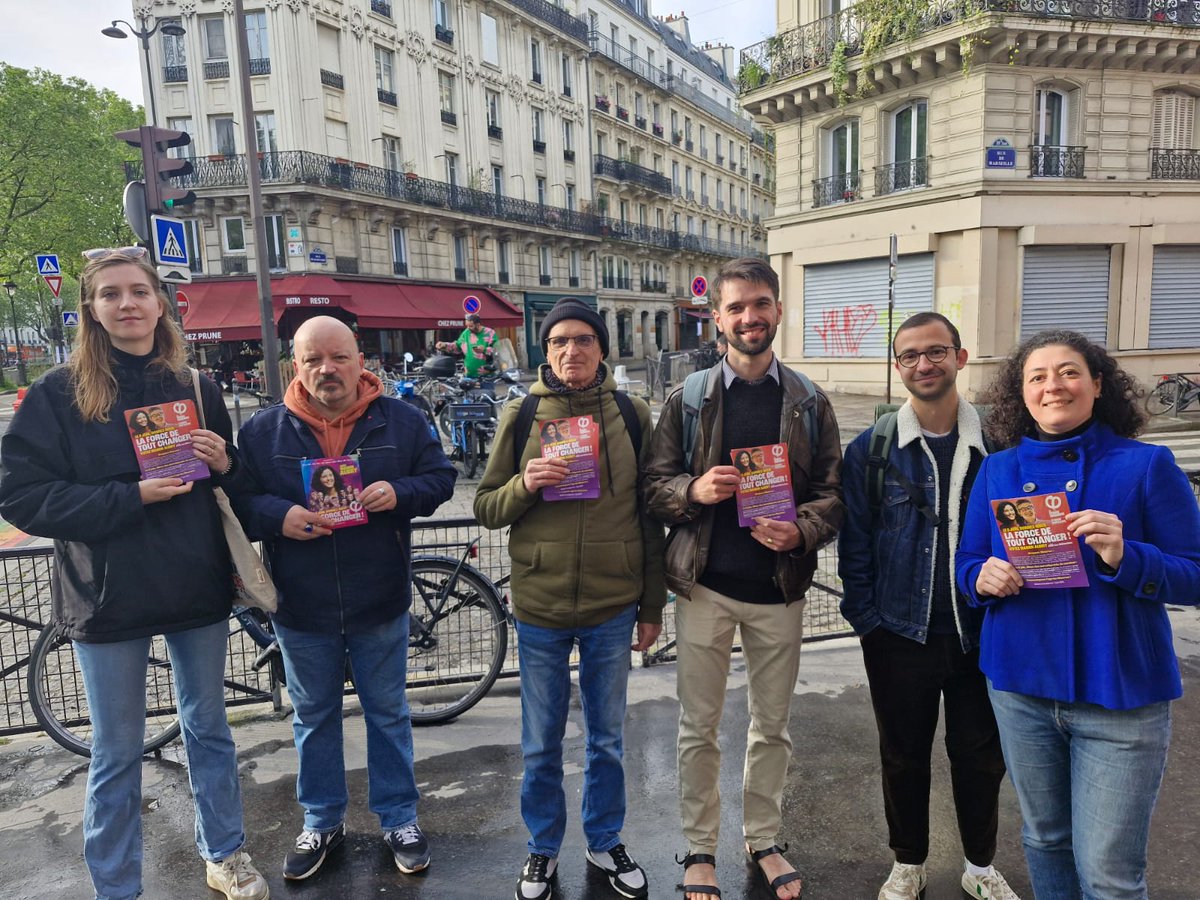 Un super accueil ce matin rue de Marseille ! Contre l'austérité, pour la bifurcation écologique, pour la préservation des services publics et pour la paix, le 9 juin votez pour @ManonAubryFr et la liste de l'Union populaire ✨