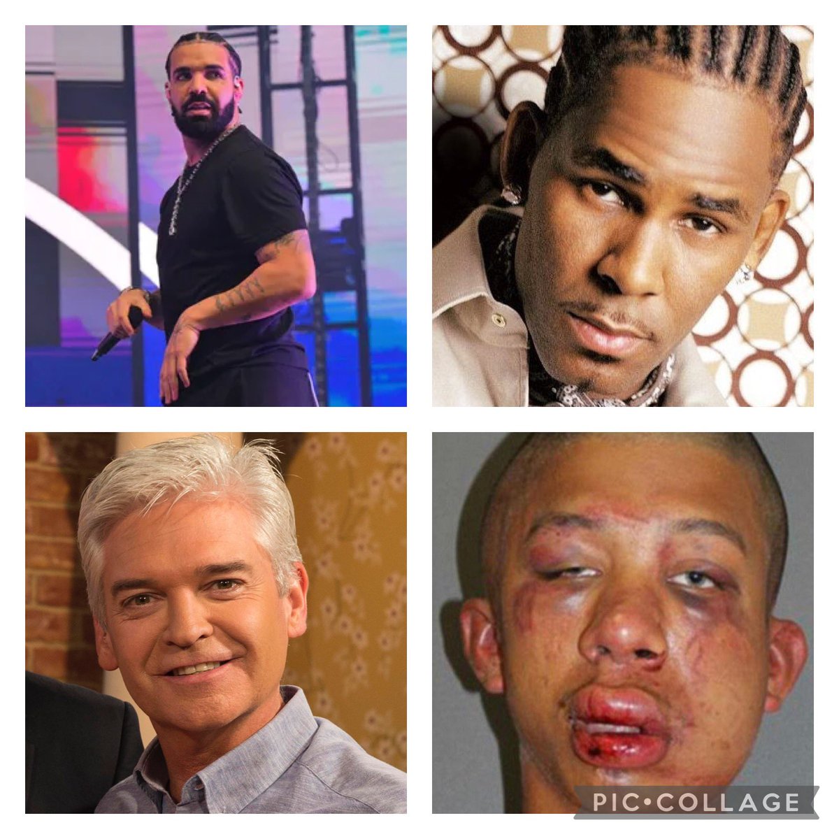 What do these 4 people all have in common @Drake R Kelly, Phillip Schofield and sone yout #drakepedo #BBLDRIZZY