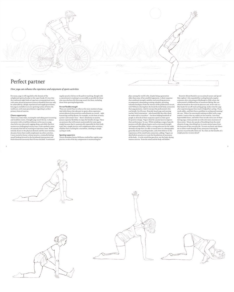 Illustrations for @JustBreatheMag feature ‘Perfect partner’ about yoga as the best companion for sports. More on: mempathie.com
Thanks AD Jonathan!
#pressillustration #editorialillustration #yoga #breathemagazine #artdirection #illustration #illustrationportfolio #art