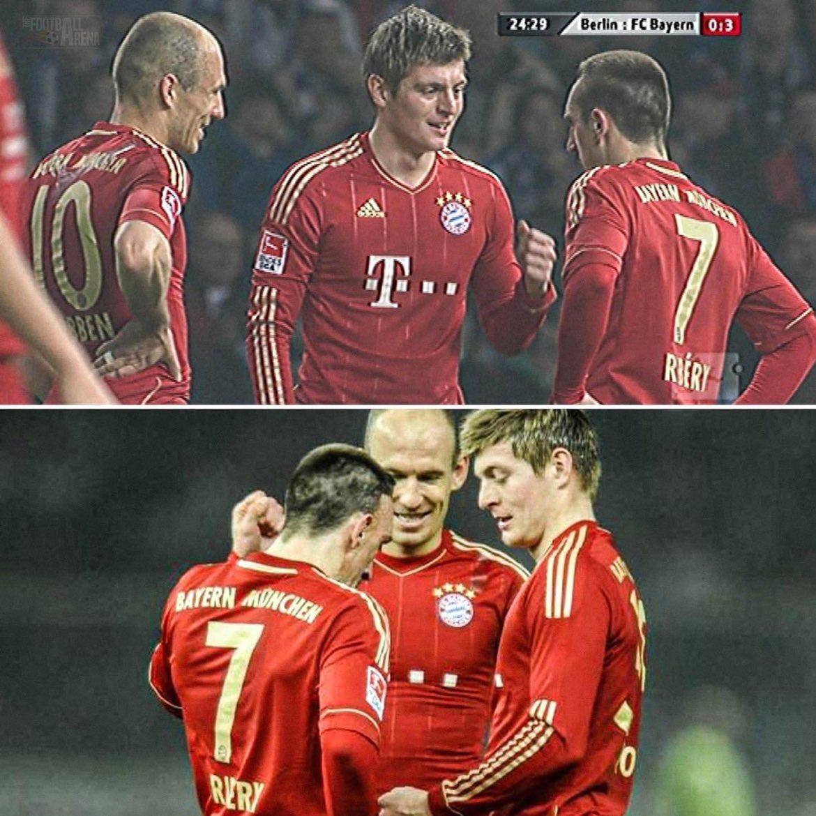 Throwback to when Ribery, Robben and Kroos could not decide on who was going to take the free-kick so they played Rock, Paper, Scissors right in the middle of the pitch to decide. 😂😂😂