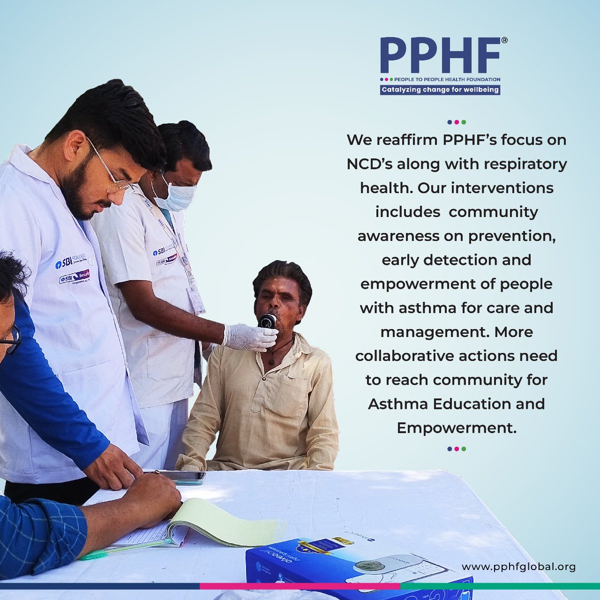 PPHF_Global's tweet photo. On the eve of  #worldasthmaday2024 @PPHF_Asia reiterate its dedication to NCDs and respiratory health. Our efforts encompass raising #communityawareness about #prevention, #earlydetection, and empowering individuals with #respiratoryissues for effective #care and #management. https://t.co/7LEvhCho2L