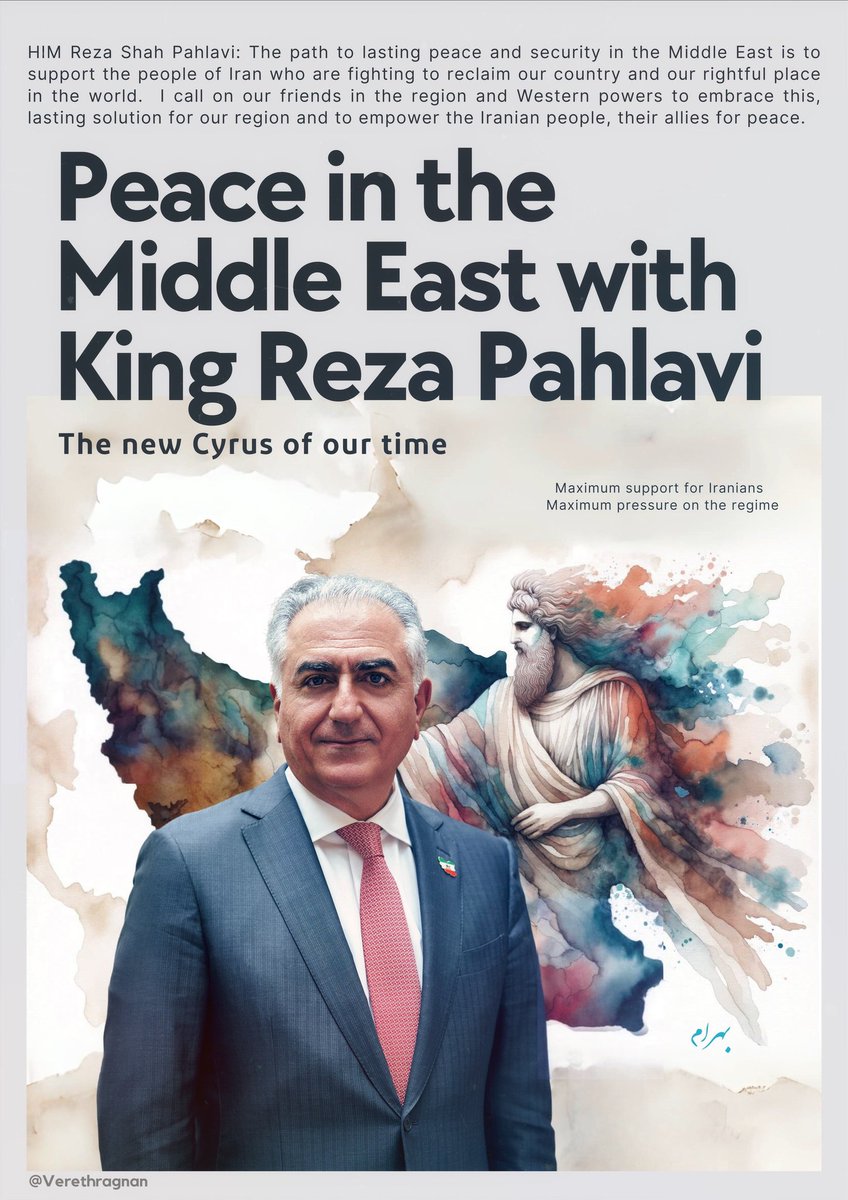 As HRH @PahlaviReza rightfully stated the suffering in Gaza is as a result Iran's Mullahs. 
Indeed,Mullahs' regime,the occupier of #Iran since the 1979 also has committed #Crimes_Against_Humanuty, reported by the #UNHRC #Fact_Finding Commission.

Peace by #KingRezaPahlavi‌ 👑🕊️👑