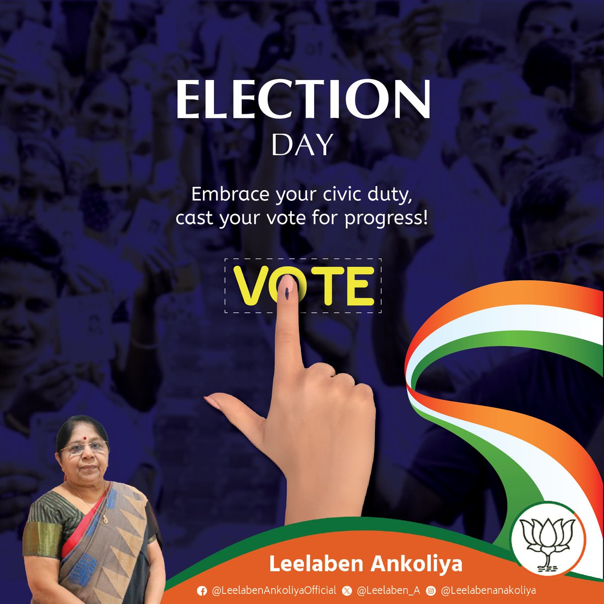 Embrace your civic duty and cast your vote for progress. Every voice matters, and together, we can shape a brighter future for all.

Gujarat Election Day 2024!

#votegujarat #democracyinaction #gujaratvotes #electionday #gujaratdemocracy #election2024 #leelabenankoliya