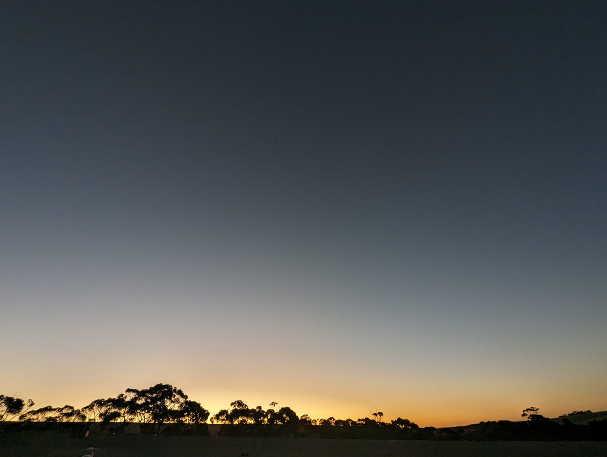 Clear night ahead Not a breath of wind