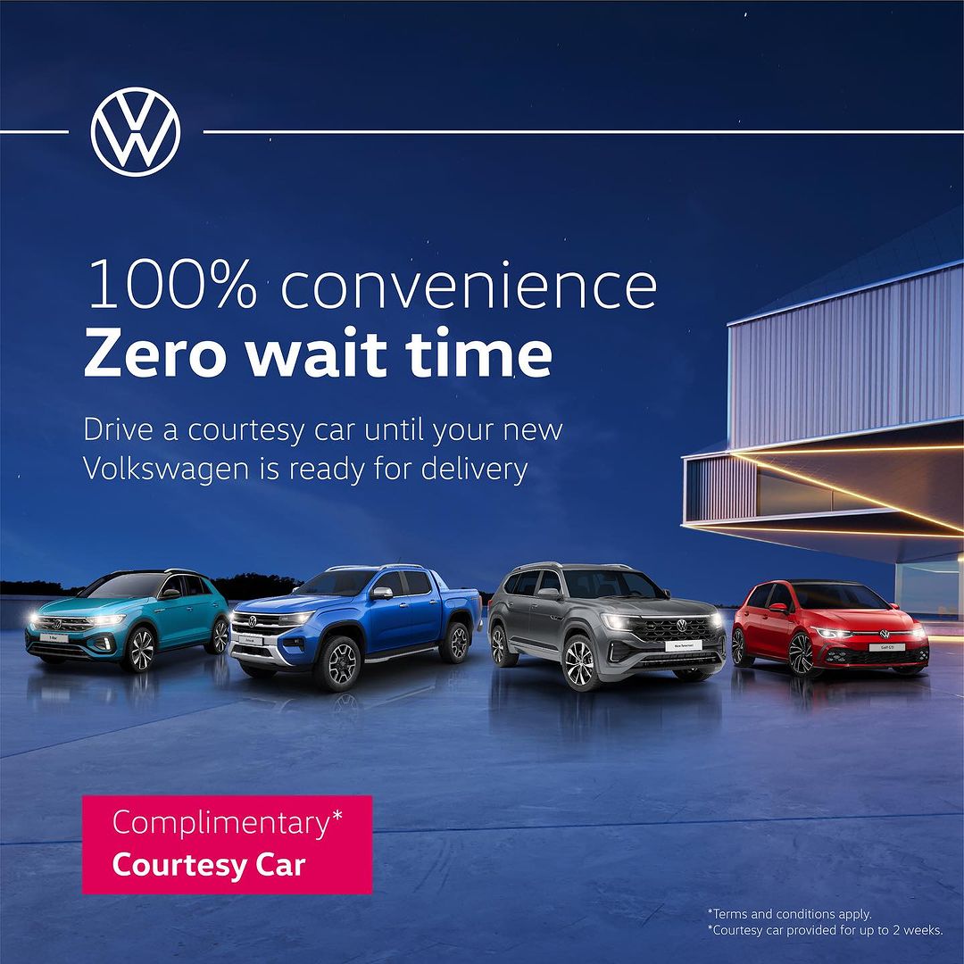 Drive a complimentary courtesy car until your new car is ready for delivery. Plus, Enjoy 7 years free service. Hurry and book your Volkswagen today! Terms and Conditions apply.* #VWDubai #AlNaboodaAutomobiles #Offer #Teramont #Amarok #GolfGTI #TRoc