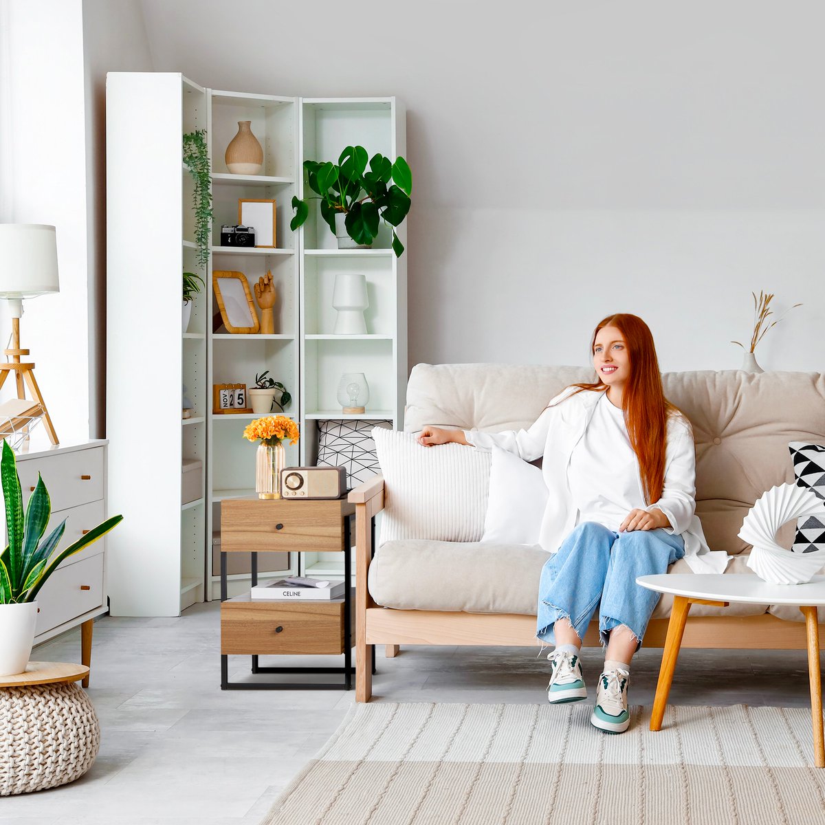 giratreeshop's tweet image. Plant love and let the peace of spring settle in every room. 🌱🌷 

#livingroom #springhomedecor #stylingtips #homestyle