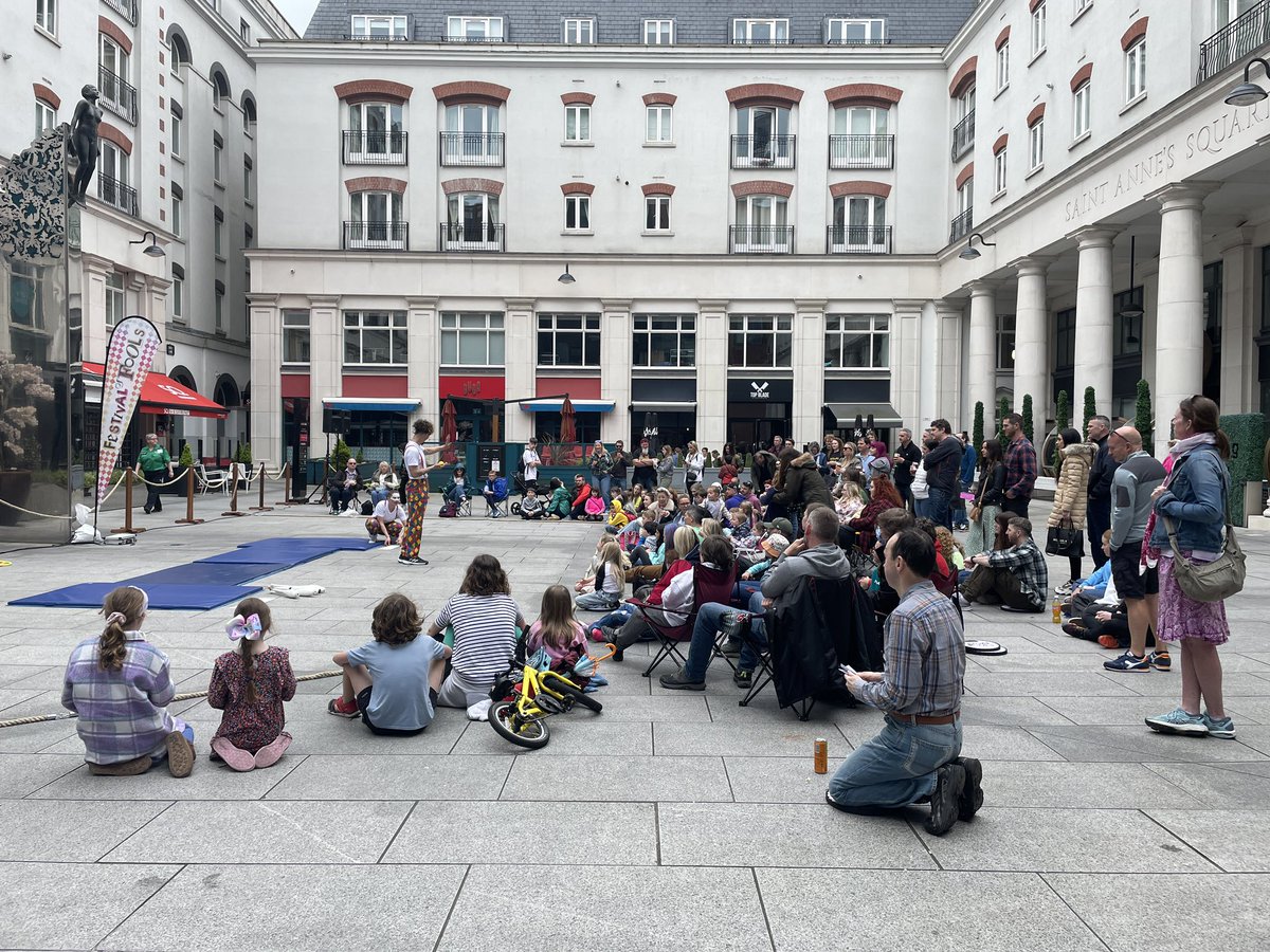 Why not pop by the MAC this Bank Holiday Monday?? We're open today until 5pm, with free to visit art galleries, Playroom for little ones and delicious food options in our CafeBar. @foolsfestival will also be entertaining the crowds in St Anne's Square so come join the fun!