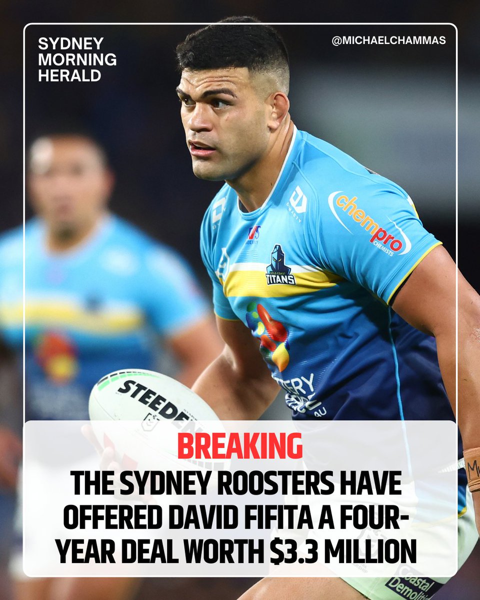 EXCLUSIVE Sydney Roosters enter race for Fifita with four-year, $3.3 million deal @Danny_Weidler smh.com.au/sport/nrl/penr…