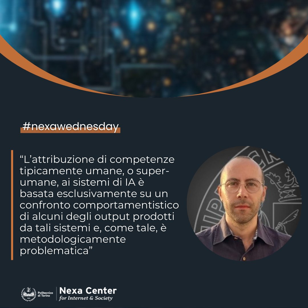 nexacenter's tweet image. 🗓️Mercoledì 8 maggio, ore 17
172° #nexawednesday “Evitare la trappola comportamentista e la confusione tra sistemi human-like e human-level in Intelligenza Artificiale con la #MinimalCognitiveGrid”
👉Con @antoniolieto (@UniSalerno)
ℹ️ nexa.polito.it/mercoledi-172

#AI #LLM #umanità