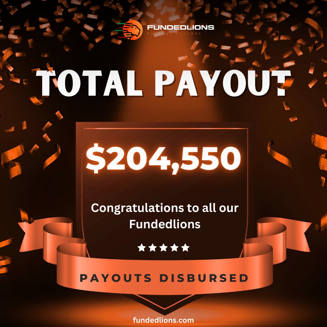 Easy Peasy Payouts Now Stands At 204k$ Since Our Launch 🚀💯. Next Target 500k$ To Our Traders 🔥 4000+ Traders Already Joined Us . Start Your Funding Journey With us . Fundedlions.com ✍️✍️✍️✍️✍️