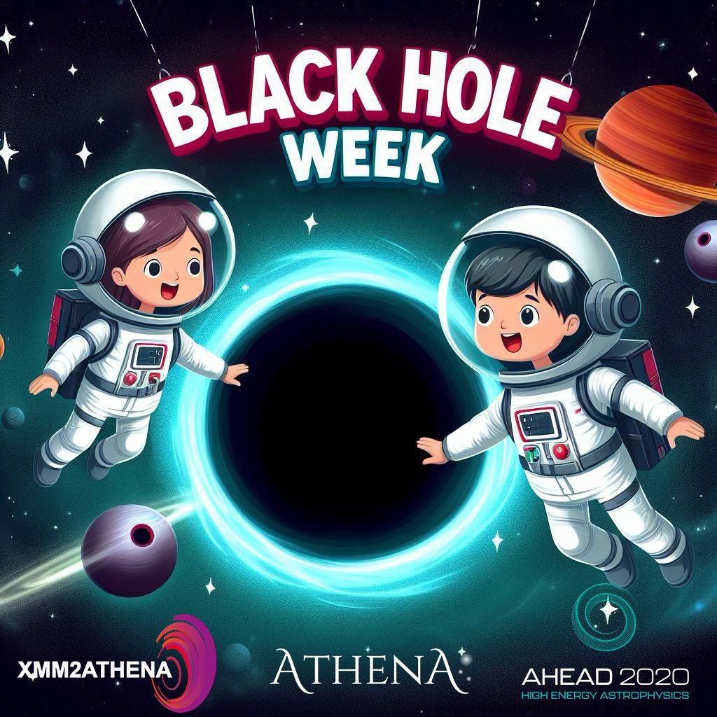🌚Black holes are one of the most fascinating objects in the #Universe, and children are often curious about them. ✨This #BlackHoleWeek, scientists from @AthenaXobs, #HorizonEU #H2020 @ahead2020 & @XMM2Athena projects answer questions from children in 4 languages. Stay tuned!