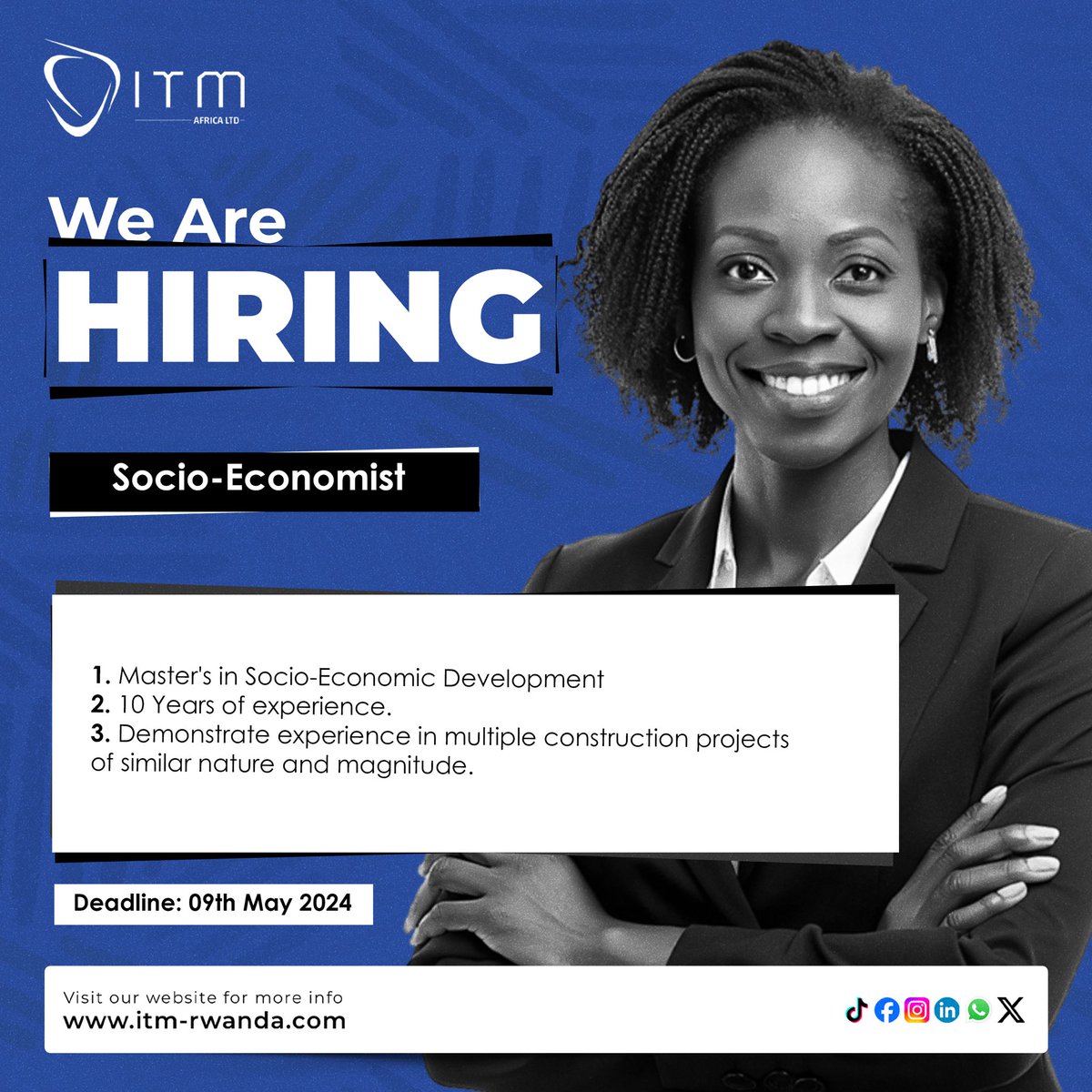 🆕JOB OPPORTUNITY
WE ARE LOOKING FOR:

Position: Socio-Economist 

APPLY HERE:
docs.google.com/forms/d/e/1FAI… 

#Recruitment #HR #Job #jobinrwanda #jobsforyou #itmrecruits #jobsforyou