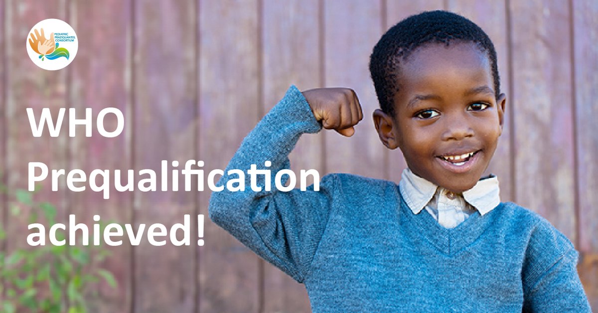 📢We have exciting news: our new pediatric treatment option for preschool-aged children with #schistosomiasis is now @WHO-prequalified! pediatricpraziquantelconsortium.org/newsroom/who-i… #BeatNTDs #OneStepCloser @EDCTP @GHITFund