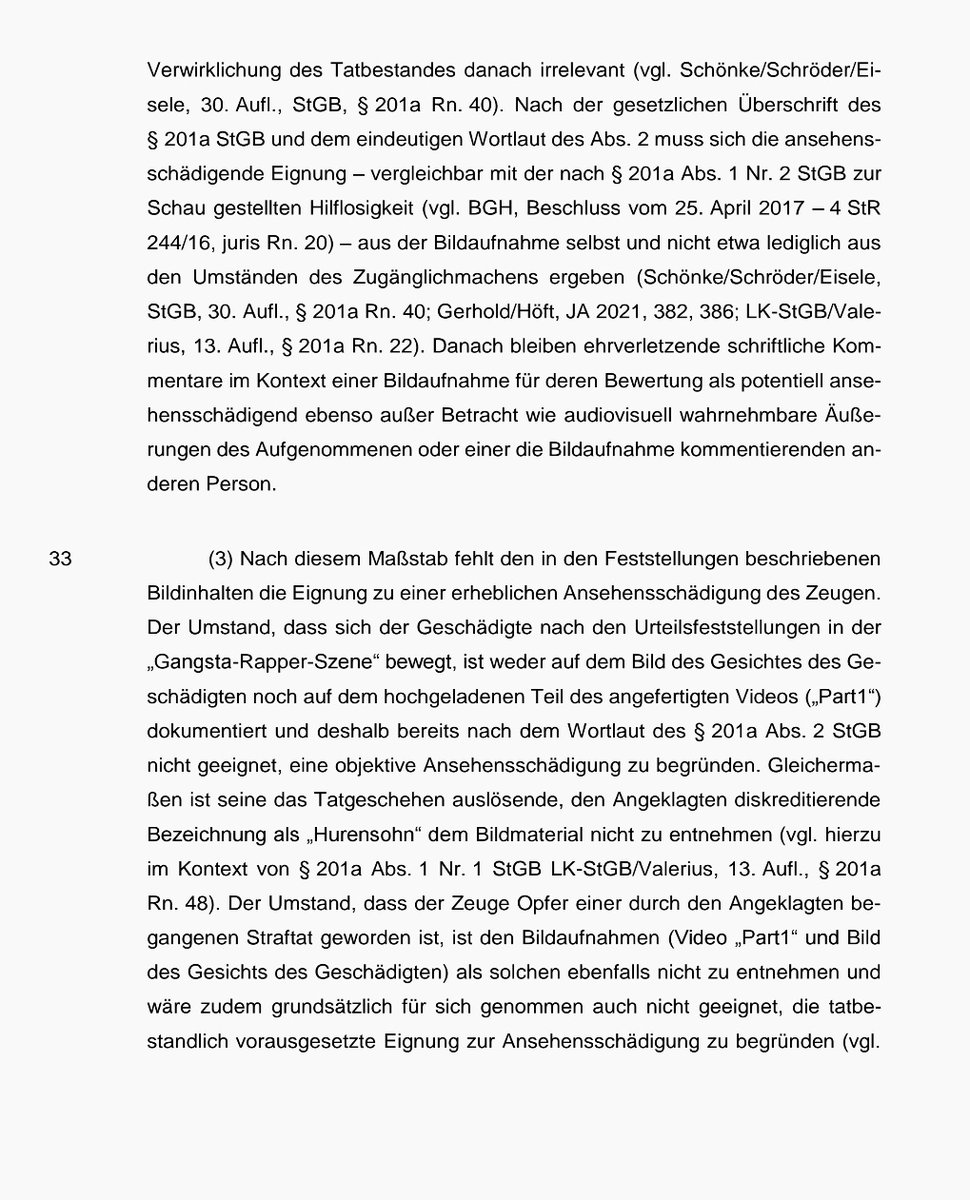 BGH, Urteil vom 27.2.2024 - 4 StR 401/22: Auslegung des 201a Abs. 2 StGB. juris.bundesgerichtshof.de/cgi-bin/rechts…