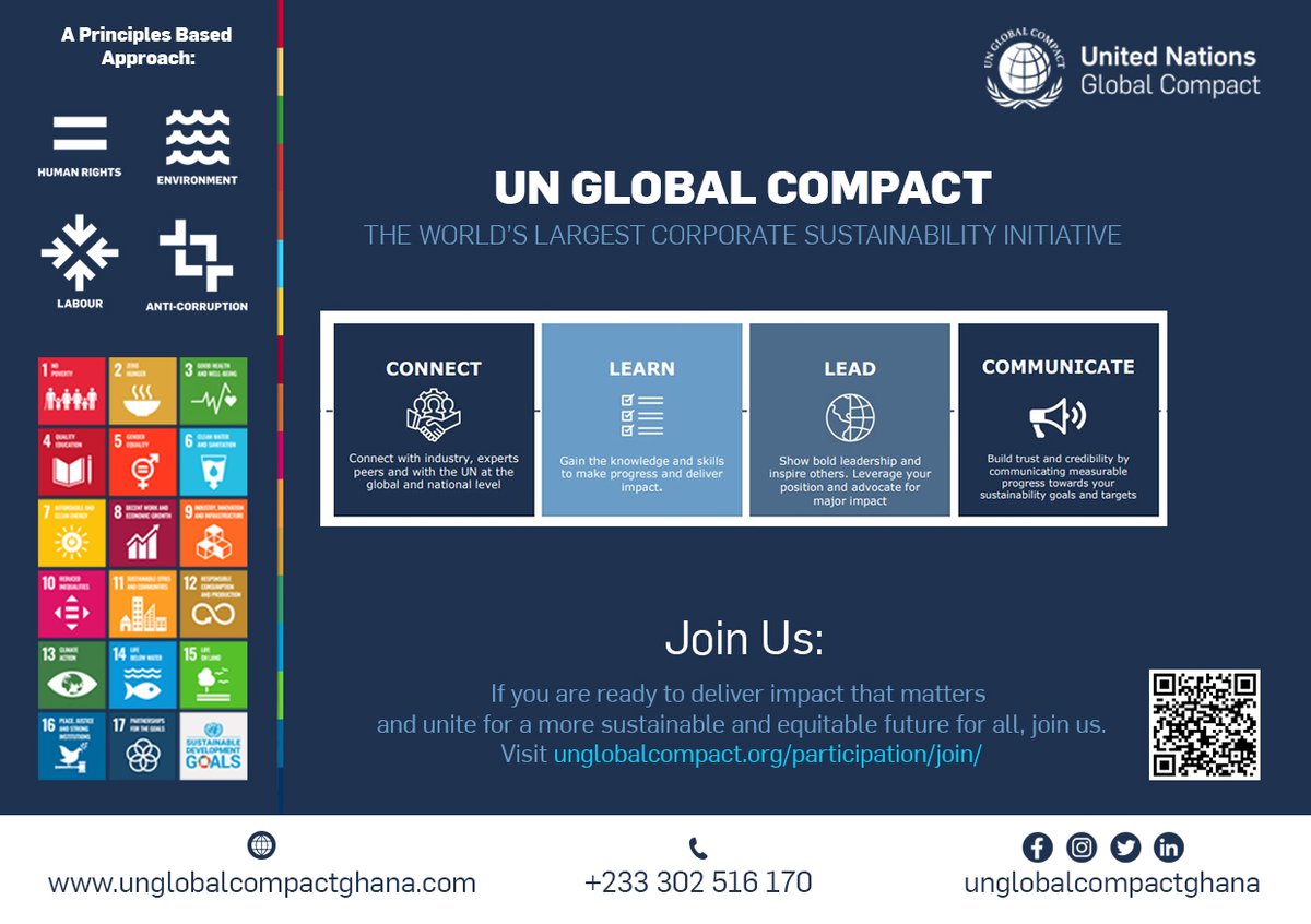 'Every day is a new beginning'🎉 ✅Start your business sustainability journey by becoming a participant of the @globalcompactgh Kindly visit unglobalcompact.org/participation/… or scan the QR Code below💡 #gcn_ghana #corporatesustainability #sustainableghana #TenPrinciples #SDGs