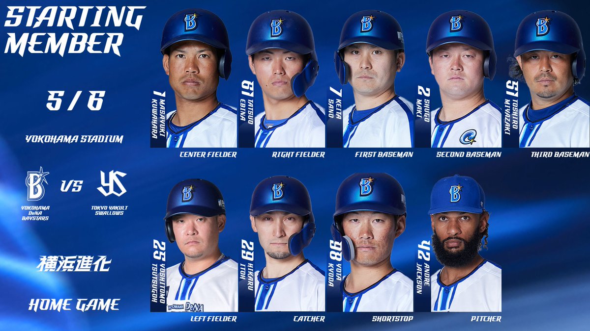 STARTING LINEUP. #baystars