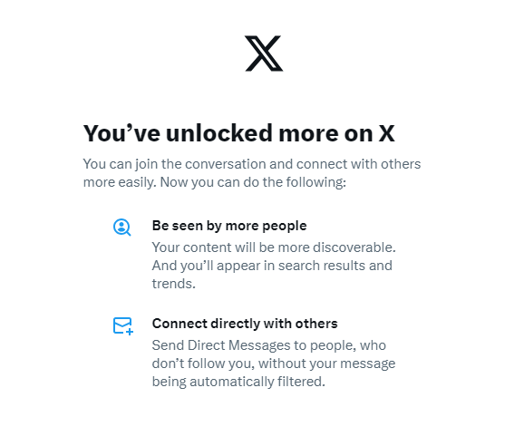 Apparently, I have just unlocked something on 'X' today.  I'm not sure what it means, but it's causing a flutter of excitement in my stomach. :) #smallwin #celebrate #grateful