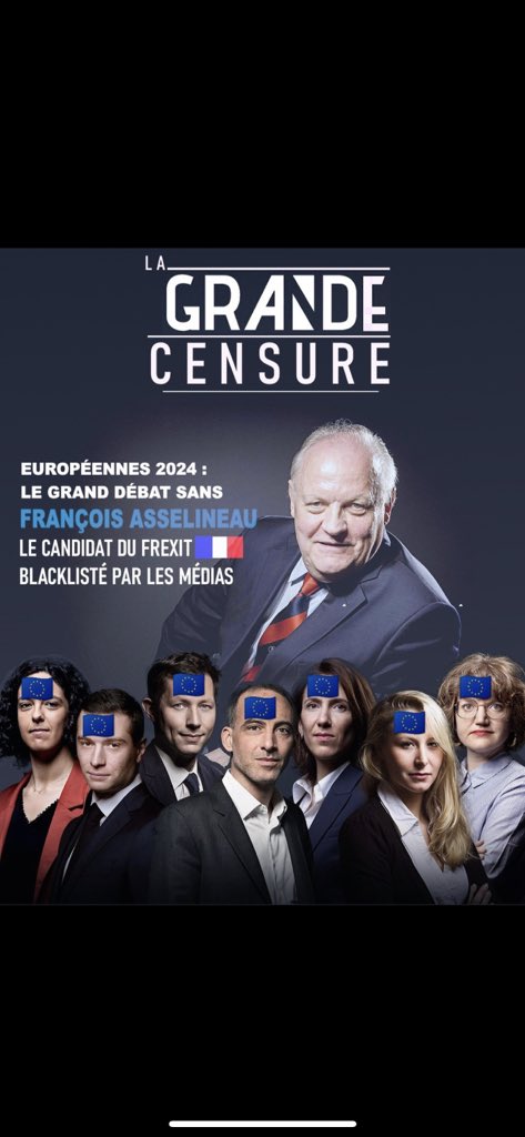 Les débats pseudos démocratiques une énième arnaque 🤡
Le 9 juin 2024 un RDV a ne pas manquer sous aucun prétexte pour une seule liste @f_asselineau 
#Frexit #UE #elections #Europeennes2024 
@LCI @TF1 @FranceTV @franceinter @CNEWS @BFMTV @Qofficiel