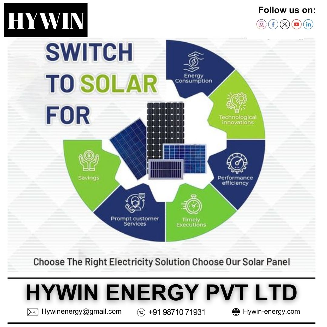 'Switch to solar energy and take charge of your future! With renewable energy solutions, you can save money while making a positive impact on the environment. Let's pave the way to a brighter, sustainable tomorrow. #ThinkSmart #GoSolar 🌞💡'
.
Follow @Hywinenergy Pvt Ltd #hywin