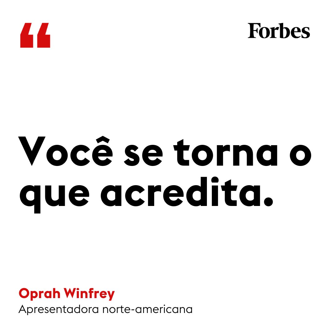 #OprahWinfrey é uma apresentadora, atriz e empresária norte-americana. Ele foi vencedora de múltiplos Emmys pelo seu programa de televisão, o talk-show 'The Oprah Winfrey Show'. #fraseDoDia #Forbesbr #Inspiracao