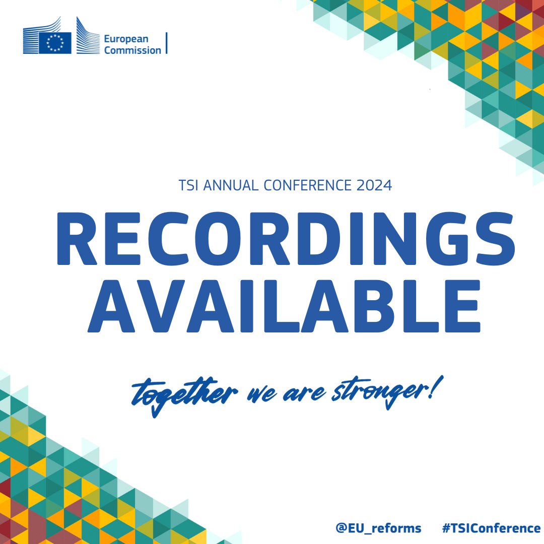 ⭐️Good news! The #TSIConference recordings are available! 🎉You can watch each panel, podcast, and testimonies of our incredible speakers on our YouTube Channel. Check it out👉bit.ly/4bmLeLQ #EUReforms