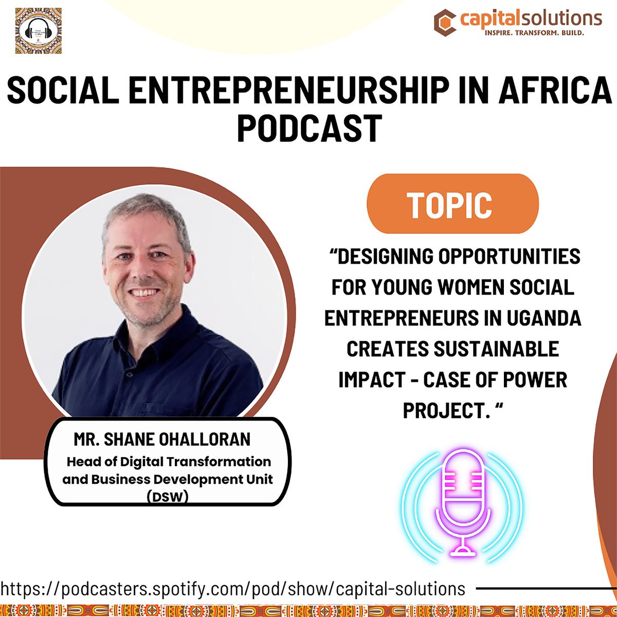 New Podcast Alert🎙 Mr. Shane Ohalloran dives into his experience, key takeaways and the success stories of young women #entrepreneurs in the Pilot #POWER Project who scaled their #SRHR/FP businesses in just 9 months! Click link to listen 👉bit.ly/POWERpodcast