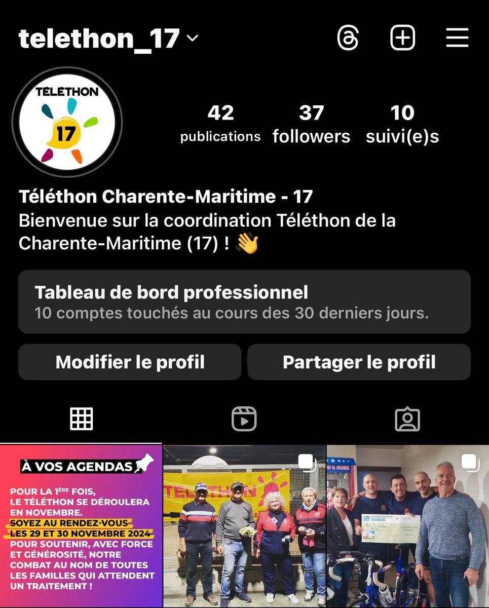 Dès aujourd’hui suis le #CommunityManager du #telethon en Charente Maritime. Je vous invite tous à suivre le compte #instagram afin que les différents événements au profit de cette Grande cause soient vus par le plus grand nombre. 

Merci à vous. 🙏🏼🙏🏼

instagram.com/telethon_17