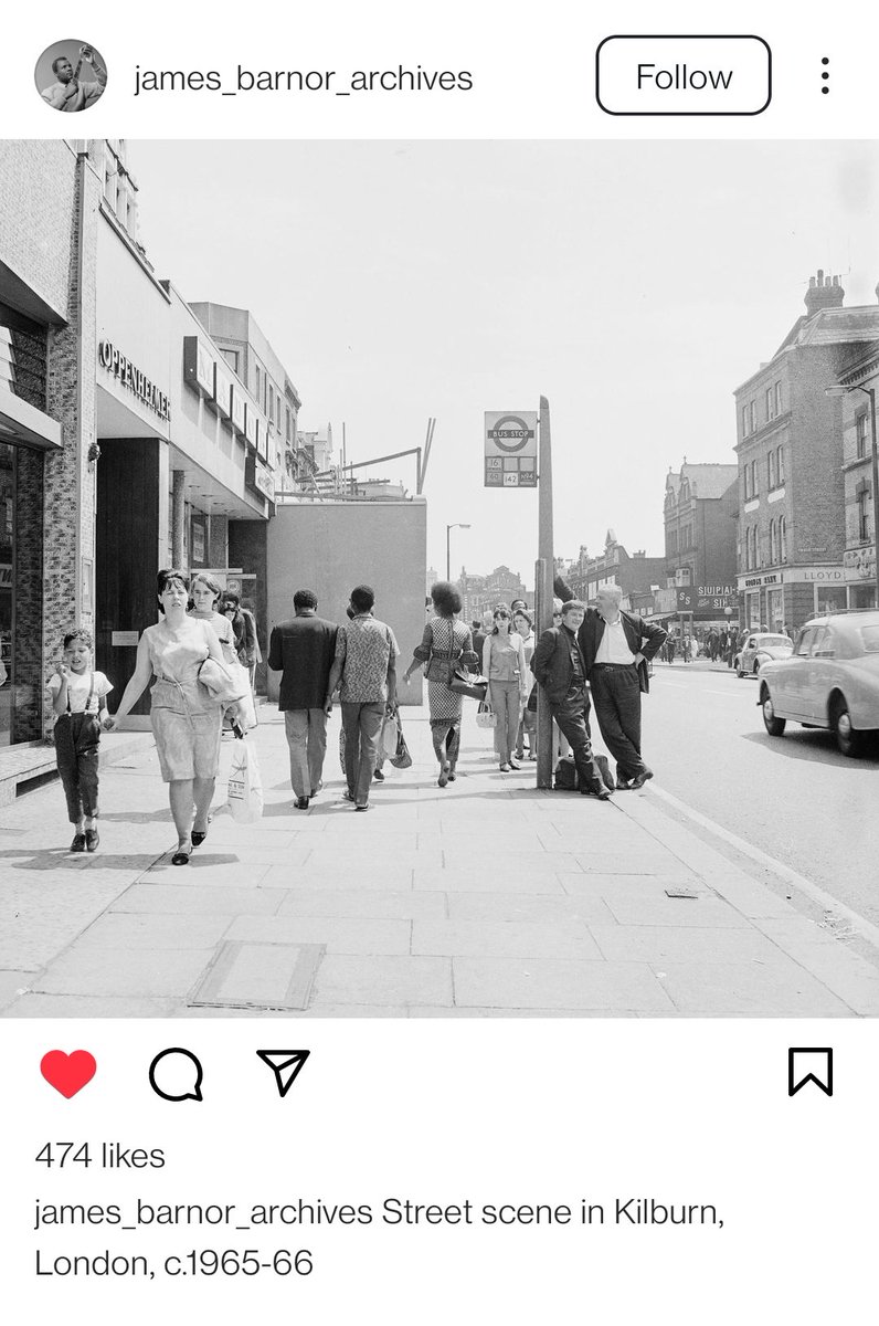 1965/1966. Top of Kilburn High Road. When Hilal was an Oppenheimer and Pepe's Peri Peri was Lloyds Bank.