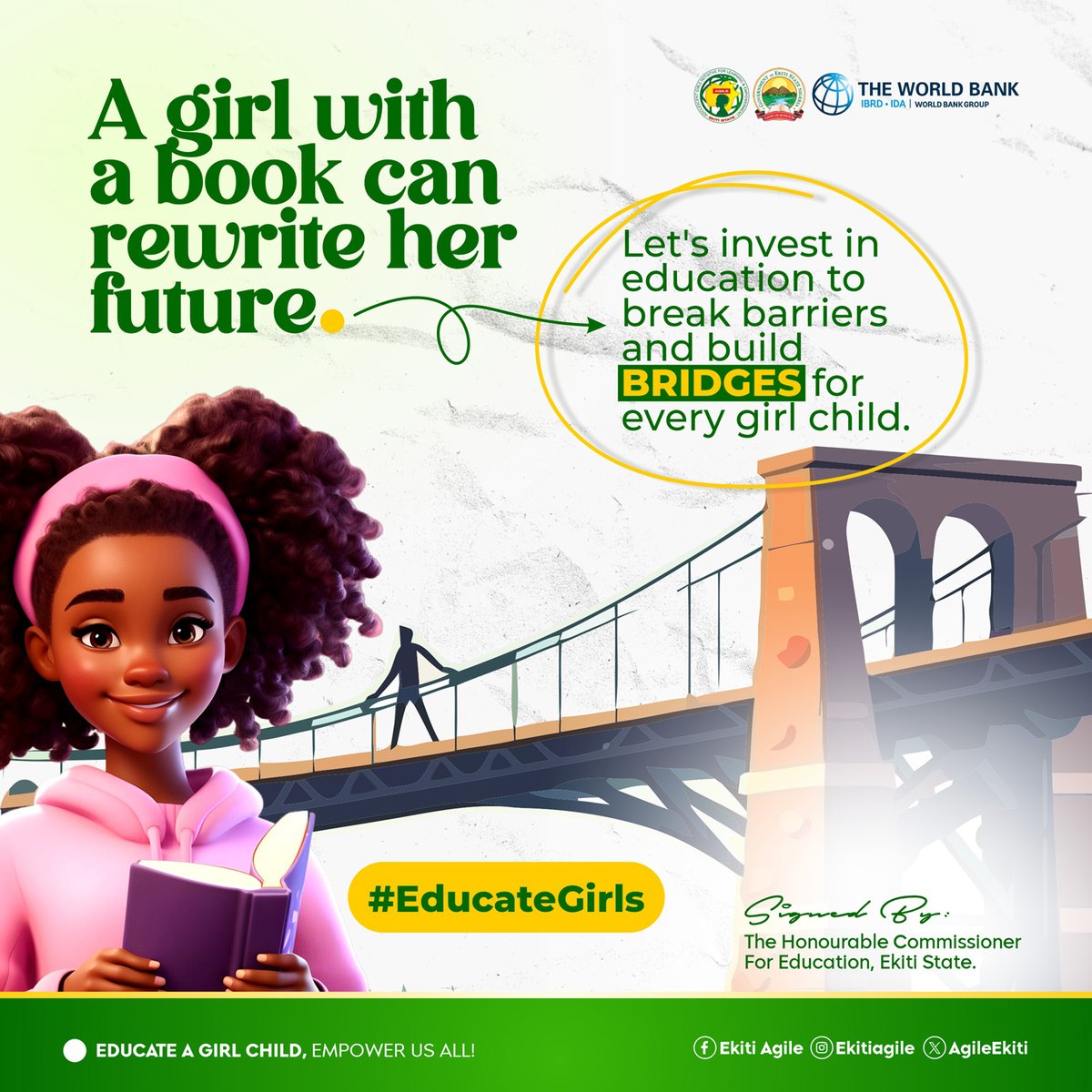 'Unlocking potential, one page at a time. 📚✨ Empower a girl with a book, and watch her rewrite her future with courage and determination. #Ekitistategovernment #Girleducation #Agile #Worldbank #Worldbankdevelopmentproject #ekitistatemoedu #wbg_education