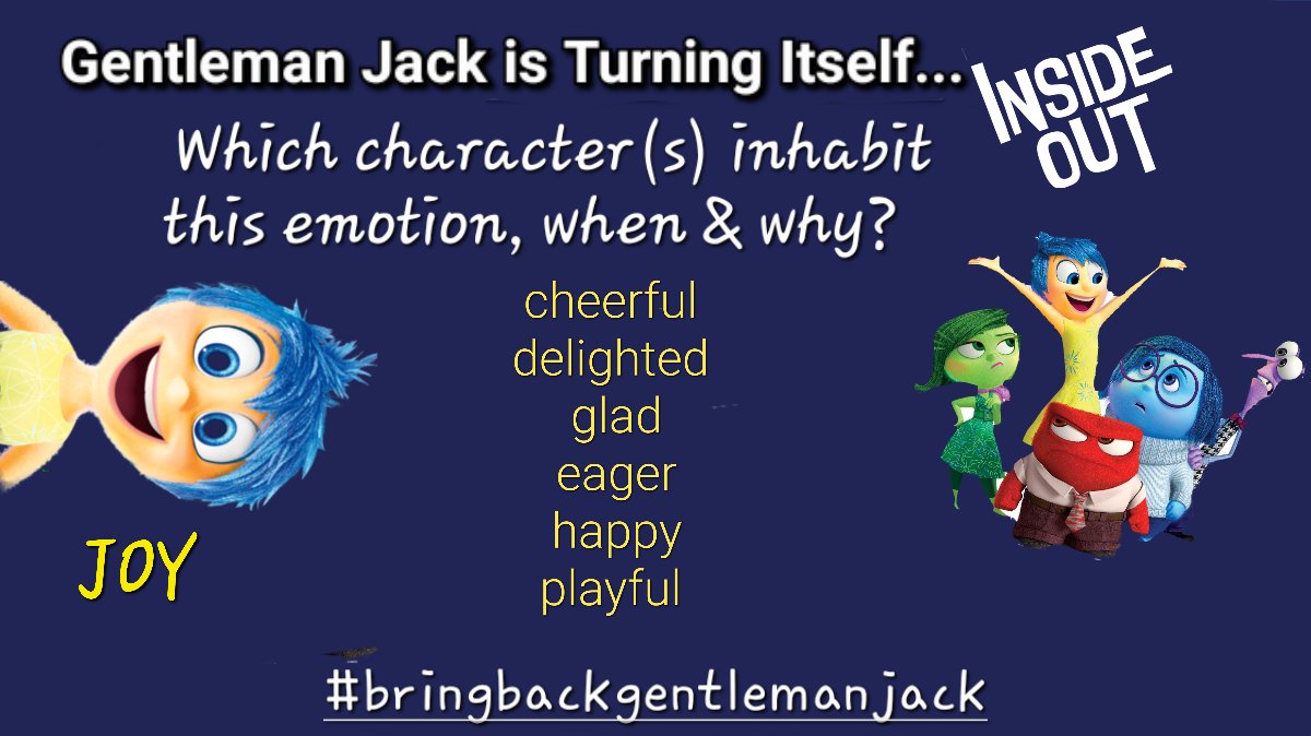 Gentleman Jack is turning itself 'Inside Out'! #BringBackGentlemanJack @BBC @LookoutPointTV