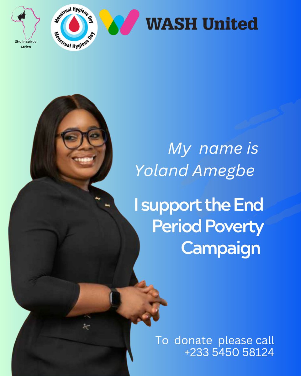 We aim to create a world where periods are celebrated& period poverty is eliminated. You can support our advocacy to provide sanitary products to girls and women in vulnerable communities and create a Period Friendly World. Please contact +233 5450 58124 

#IbrahimMahama #MHDAY24