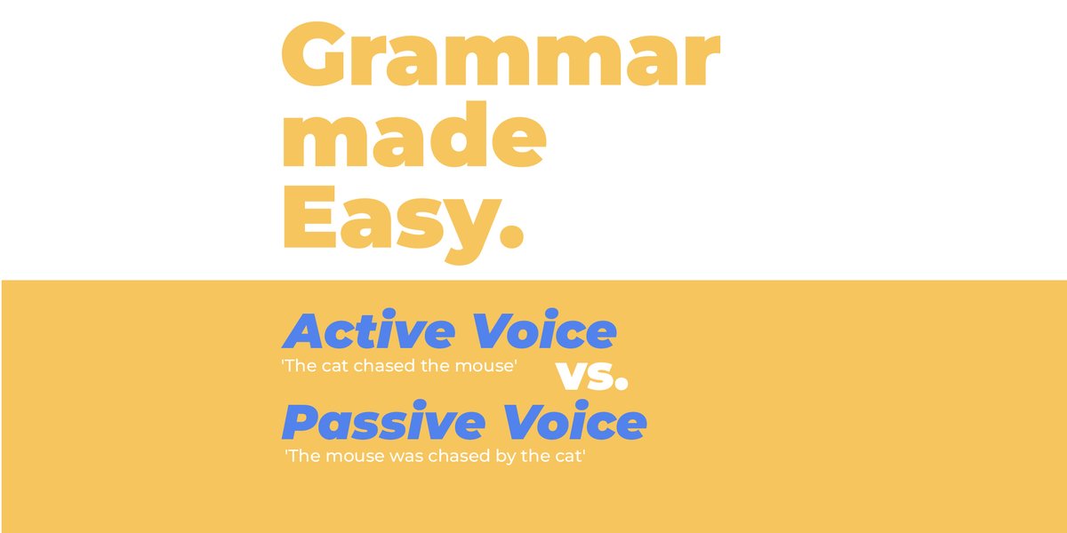 kalvielearning's tweet image. Using active voice in writing improves clarity, directness, and engagement (e.g., &apos;The cat chased the mouse&apos;). Passive voice can muddle communication (e.g., &apos;The mouse was chased by the cat&apos;).

#Kalvie #GrammarMadeEasy #SentenceStructure #LearnEnglish #GrammarTips #LearnGrammar