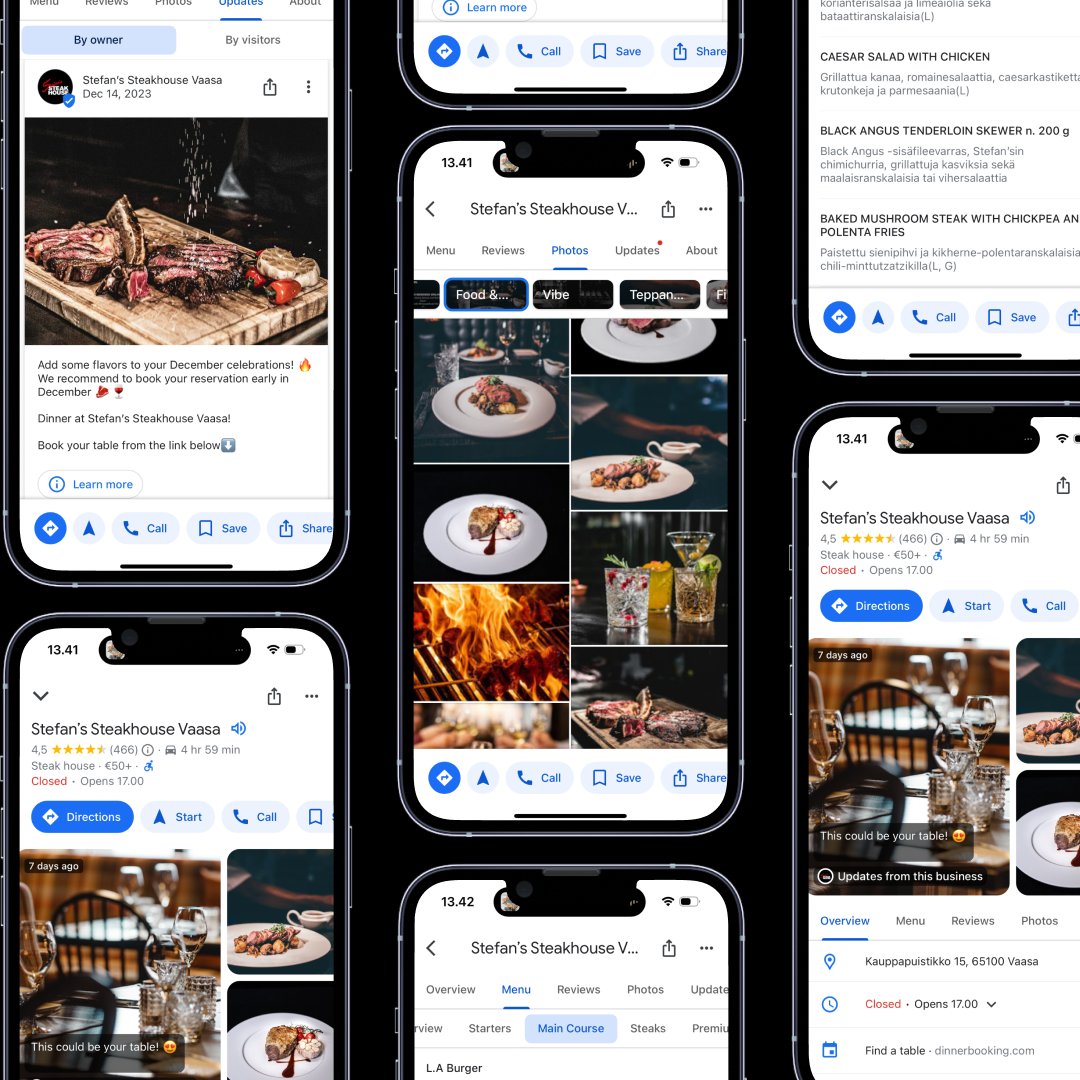 Learn more how Stefan's Steakhouse in Vaasa harnesses the power of their business profile to drive more visitors to their restaurant with Mobal →

#mobal #localmarketing #restaurantmarketing