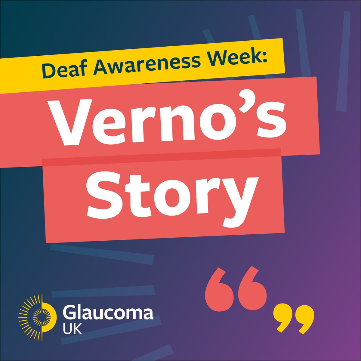 👂 Many people with glaucoma also have hearing problems, including Verno who lives with deafness, post-polio syndrome and advanced glaucoma. Read his story here: buff.ly/3JSmFuJ Do you live with hearing problems alongside glaucoma? #DeafAwarenessWeek #MyDeafStory