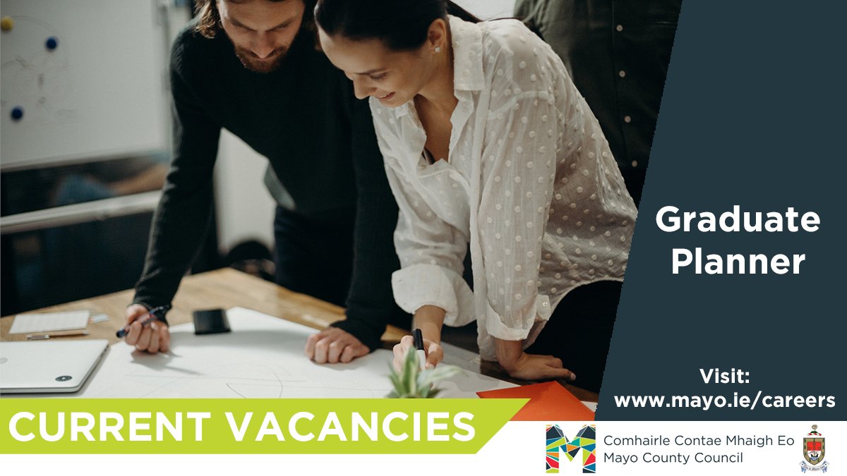 Join our team! We are currently setting up a panel for the position of: - Graduate Planner Closing date for application: Thursday, May 9th Full particulars and application form can be found here: mayo.ie/careers/curren…