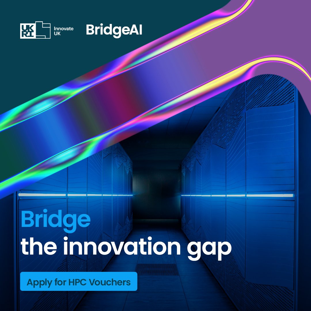 Want fully-funded access to our supercomputers to explore the potential of high performance computing (HPC) in your business? 

You can apply for up to £5000 worth of HPC Vouchers through the @innovateuk #BridgeAI programme.

Apply now: orlo.uk/MXs4c