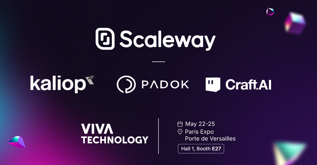 🚀 Join us from May 22-25 as Scaleway transforms <a href="/VivaTech/">VivaTech</a> into a dynamic tech hub! Happy to announce our partners: @padok_m33, <a href="/craft_ai/">Craft AI</a>, <a href="/Kaliop/">Kaliop</a>, with more to come! 😉
🎪 Hall 1 Booth E27 
📍 Paris Expo Porte de Versailles
🔗 ow.ly/ai5y50Rso7e
#Vivatech #StartupEvent